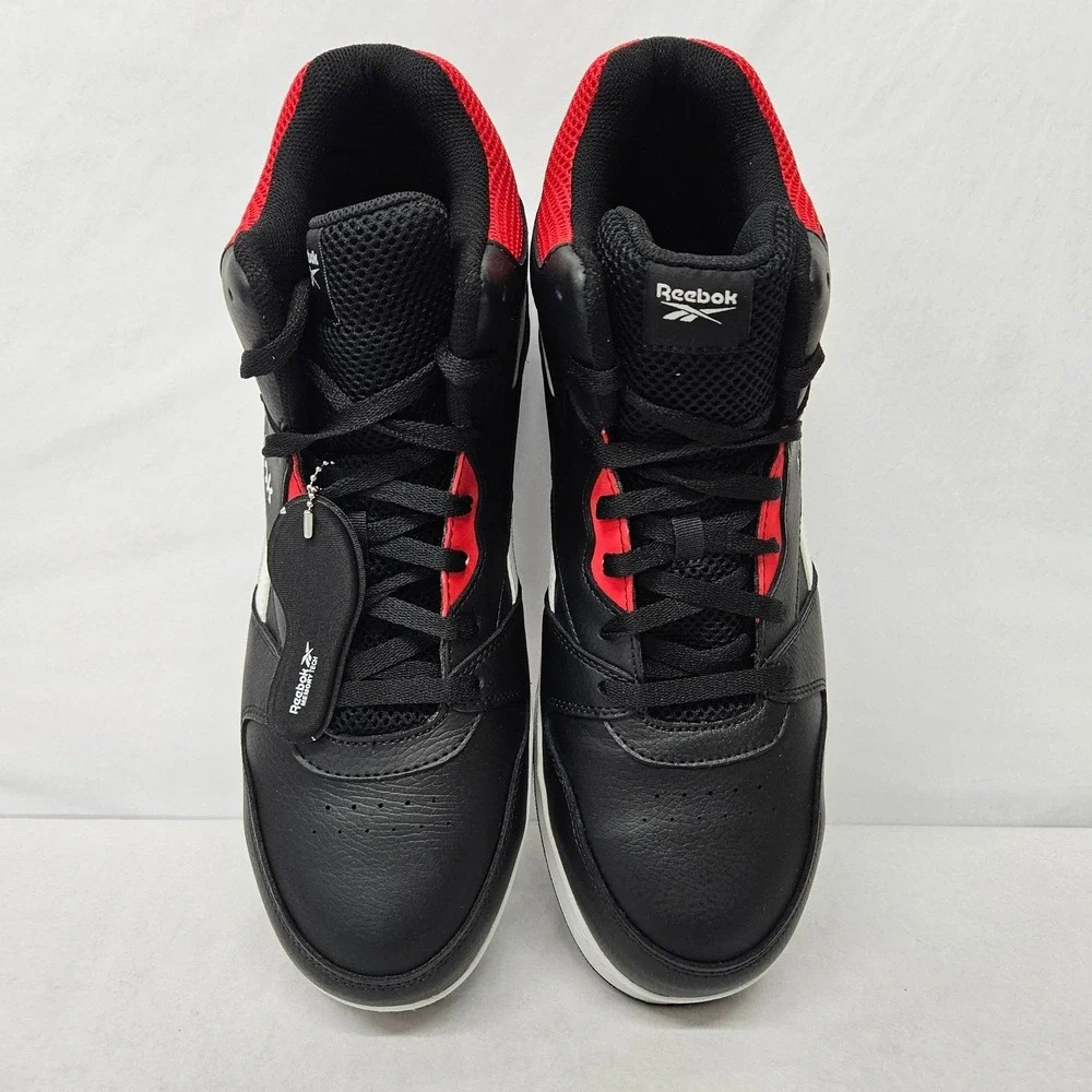 Reebok BB4500 High Top Work Safety Sneakers RB4132 Black Red White Men's Size 13